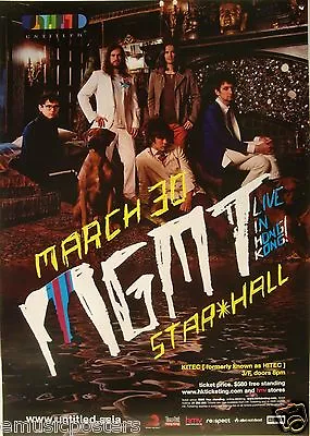 MGMT 2011 HONG KONG CONCERT TOUR POSTER - Neo Psychedelic Rock Music • $19.59