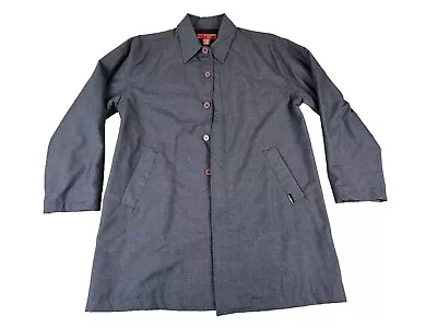 EUC Rare Vintage STUSSY Mens Button Up Trench Coat Size Medium Navy  • $50.58