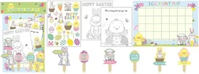 Kids Easter Egg Hunt Kit Activity Pack Festive Springtime Party Game 16 Pieces • £3.99