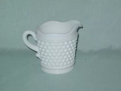 Vintage White Milk Glass Hobnail Creamer Pitcher • $12.99