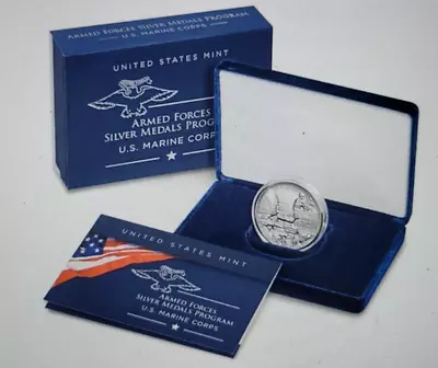 2022 United States Marine Corps 2.5 Oz .999 SILVER MEDAL S22MD • $219.99