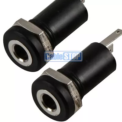 2 X 2.5mm Mini Mono Jack Chassis 2 POLE 2P Panel Mount Input Socket Connector • £3.65