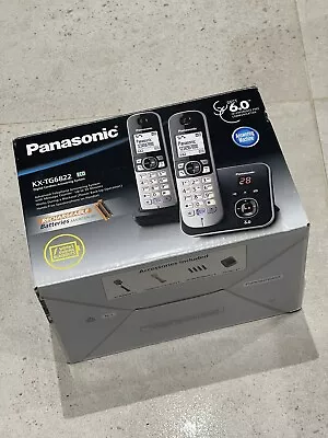 Panasonic Cordless 6822 Phone Twin Pack KX-TG6822 With Digital Answering System • $42.85