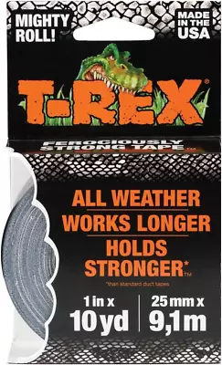 T Rex Tape Ferociously Strong Waterproof Graphite Grey Tape 25mm X 9.1m  • £6.90