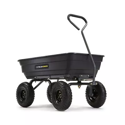 Gorilla Carts Poly Garden Dump Cart With Easy To Assemble Steel Frame Campin... • $110.82