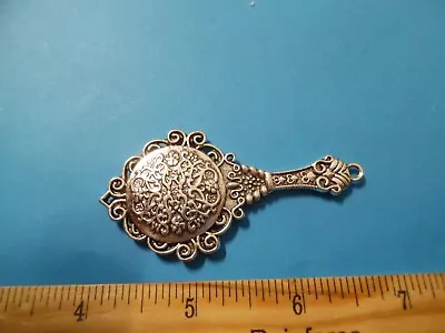 French Fashion Doll Hand Held Mirror~antique Silver~vintage Look~metal Charm • $4.50