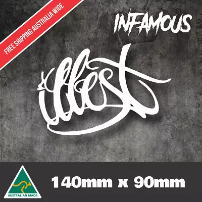 $6.60 • Buy Illest Scrawl Signature Cool JDM Car Vinyl Decal Sticker 4X4 Boys Forever Wild 