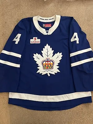 Michael Kapla 2019-2020 Game Worn & Used Toronto Marlies Jersey - 58 - LOA • $199