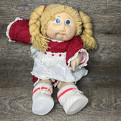 $24.99 • Buy Cabbage Patch Kids Doll Blonde Blue Eyes Some Clothes Head Mold 8 Cowgirl W1 #8