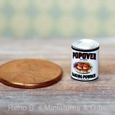 Dollhouse Miniature Food 1:12  Vintage Label Can Of Baking Powder • $2.50