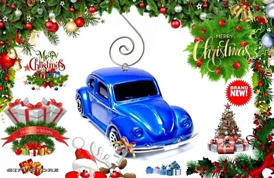 🎁 Great Gift Blue Vw Beetle Volkswagen Christmas Ornament & Fan Switch Hanger🎁 • $38.98