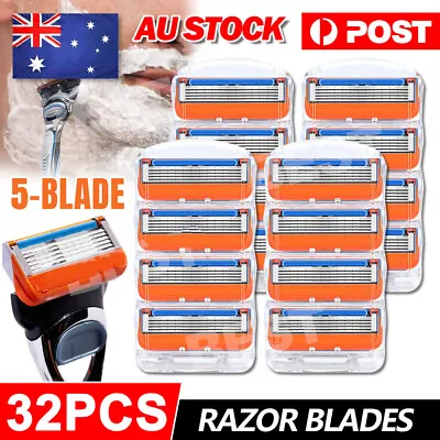 32PCS 5 Proglide Shaving Razor Blades Refills Compatible For Gillette Fusion AUS • $25.99