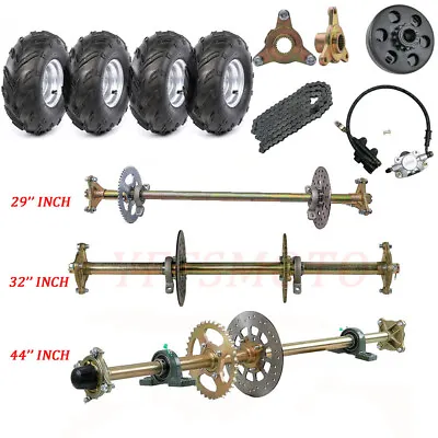 29  32''44  Rear Axle Kit Wheel Hub Brake Sprocket Tire For Golf Cart Trike Quad • $209.98