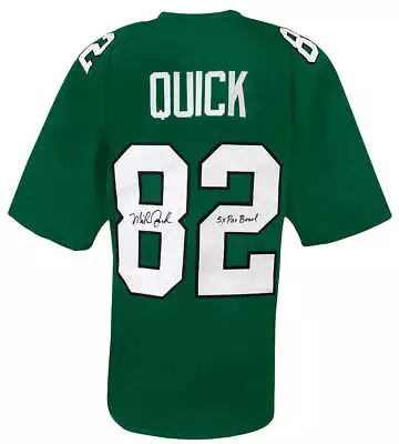 Mike Quick Signed Green T/B Custom Football Jersey W/5x Pro Bowl -(SCHWARTZ COA) • $125.06