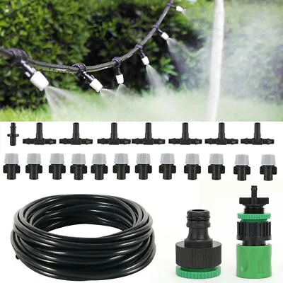 15m Micro Irrigation Watering Kit Automatic Garden Plant Greenhouse Drip System • £11.91