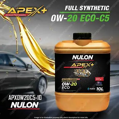 Nulon Full Synthetic APEX+ 0W-20 ECO-C5 Engine Oil 10L APX0W20C5-10 • $135.95