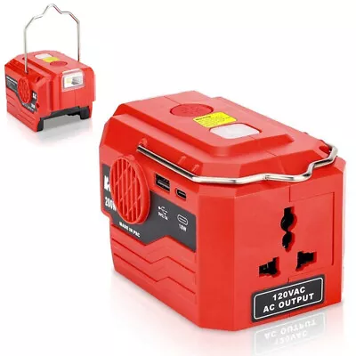 200W Inverter Generator For Milwaukee M18 18V Li-ion Battery Power Source W/ USB • $51.14