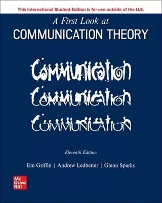 ISE A First Look At Communication Theory • $96.75
