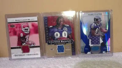 2005 UD Portraits Mark Clayton ROOKIE GU JERSEY LOT.  3 Cards Total.  #45/50 • $6.99