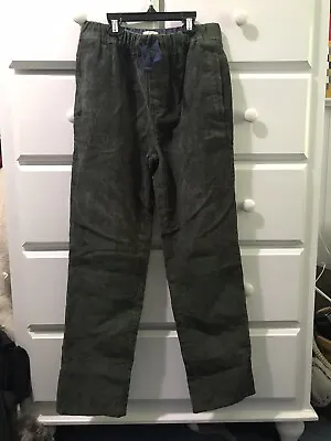 Mini Boden Boys 11 Green Corduroy Pants Elastic Waist • $20