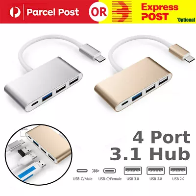 $14.57 • Buy 4in1 Type-C USB-C  To 4-Port Hub USB 3.0 2.0 Charging Adapter For Thunderbolt 3