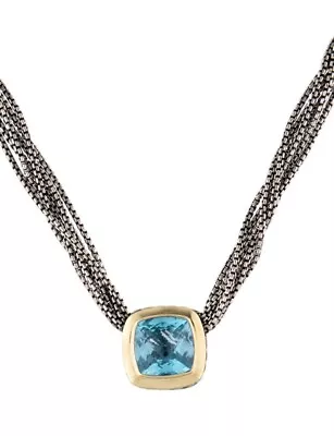 14 MM Blue Topaz David Yurman Necklace Multi Strand • $750