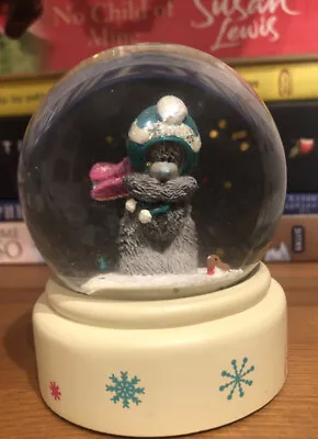 £8 • Buy Me To You Rare Teddy Beat With Scarf & Hat Very Cold Winter Snow Glitter Globe