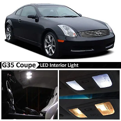 White Interior LED Lights Package Kit Fit 2003-2007 Infiniti G35 Coupe • $11.89