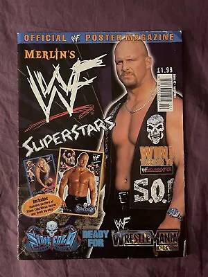 Merlin’s WWF Superstars Poster Magazine #2 April 2001 Trish Stratus Stone Cold • $30