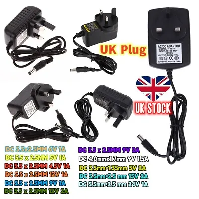 £5.39 • Buy UK Plug Switching Power Supply Adapter Charger AC100-240V DC 24V/12V/9V/5V 1A
