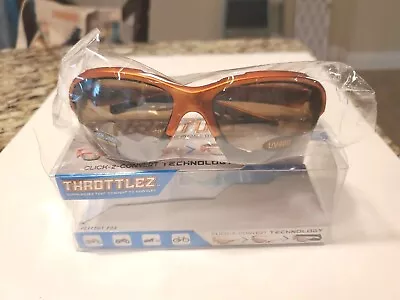 NEW Pugs Throttlez Sunglass Convert To Goggles Burnt Orange Frame / Smoke Lens • $12.06