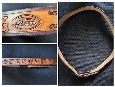 Ford Mustang Barker's Custom Leather Belt Size 34 • $21.99