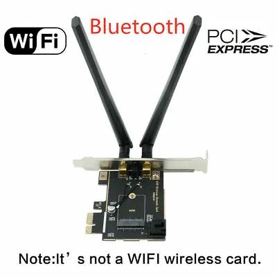 PCI-E WiFi Network Desktop PC Wireless Bluetooth Adapter For M.2 NGFF WiFi Card • $11.89