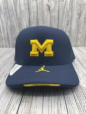 Michigan Wolverines Jordan Brand On Field Team Issue Aerobill Flex Hat Sz. L/XL • $27.99