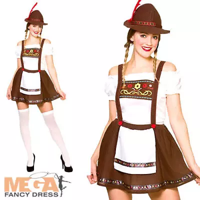 £16.99 • Buy Bavarian Beer Maid Ladies Fancy Dress German Oktoberfest Womens Adult Costume
