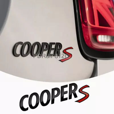 Black Red Rear Trunk Lid Emblem Badge Sticker For Mini Cooper S F56 R55 F55 R56 • $14.73