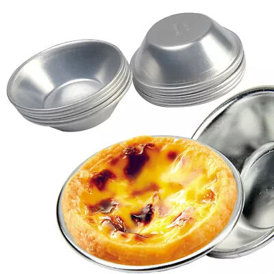 £5.17 • Buy 10 Pcs Cake Style  Tart Pasteis De Nata Oven Bake Round Custard Tin Cake Tool