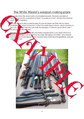 £10 • Buy LARP Weapon Making Guide, Build Or Construct Your Own Weapons Boffer PDF