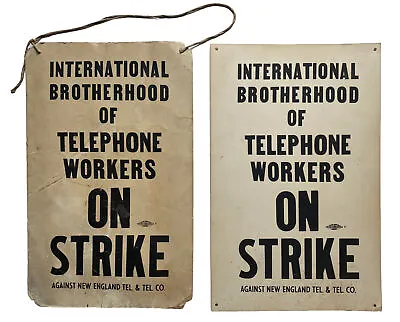 Rare Social History 1968 New England Telephone Union Worker Labor Strike Posters • $575