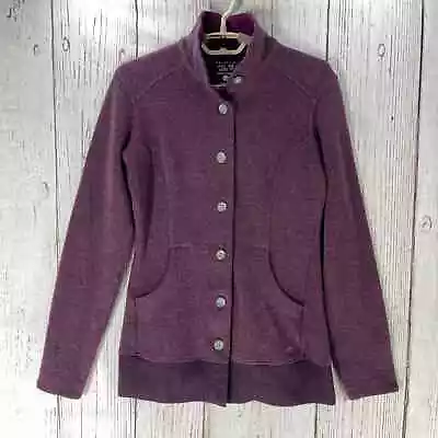 Mountain HardWear Wool Nylon Blend Sweater Cardigan Jacket Swacket XS Purple • $19.75