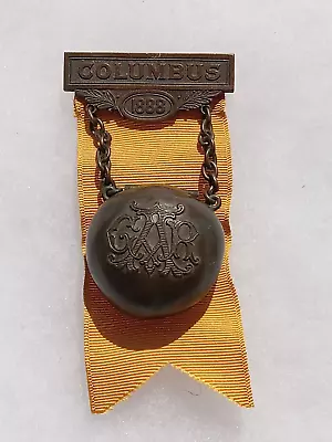 1888 Columbus Ohio Gar Civil War Veteran Buckeye Delegate Badge • $84.95