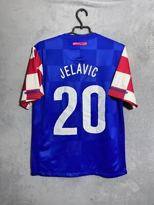 Jelavic Croatia Away Football Shirt 2010  2012 Team Jersey Blue Nike Mens Size M • $93.49