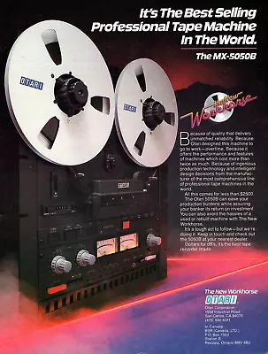 Vtg 1980s OTARI MX-5050B MAGAZINE PRINT AD Open Reel To Tape Recorder Deck PINUP • $17.73