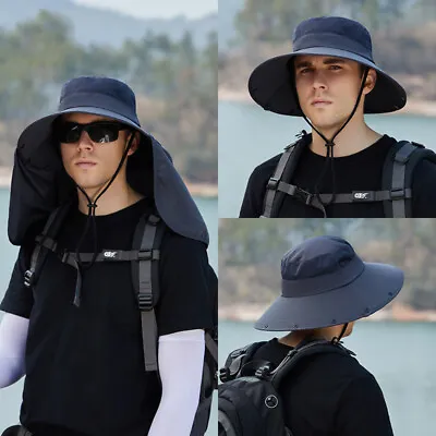 $8.97 • Buy Summer Sun Hat Double Layer UV Protection Fishing Hunting Outdoor Cap Hiking *h*