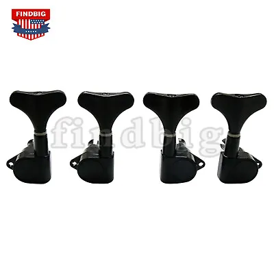 Bass Tuning Pegs Tuners Machine Heads For 4 String Guitar Sealed 2L2R Black Keys • $12.99