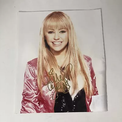 Rare Genuine Hand Signed Miley Cyrus Photo / Autograph/ Hannah Montana • £60