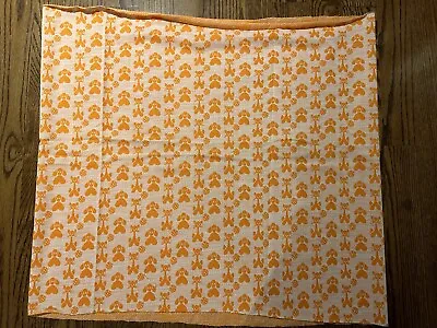 $18.50 • Buy Vintage Orange White Cat Dog Woven Fabric Tube Tenant 28x30