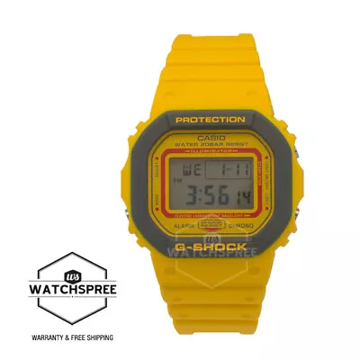 Casio G-Shock DW-5600 '90s Sports Series Yellow Resin Band Watch DW-5610Y-9 • $160.49