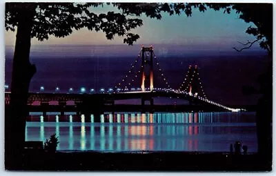 Postcard - The Mackinac Bridge Mackinaw City Michigan USA North America • $3.46