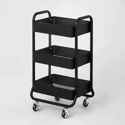 3 Tier Metal Utility Cart - Brightroom™black. • $40